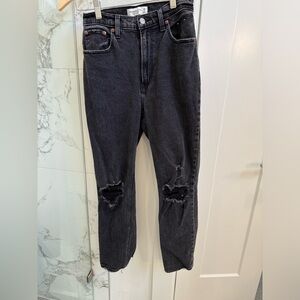 Abercrombie & Fitch High Waisted Distressed Jeans